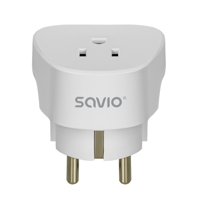 adapter podróżny SAVIO AP-01 US na EU z uziemieniem